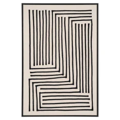 House Nordic Wanddecoratie Canvas Lipari C MDF Zwart/Beige
