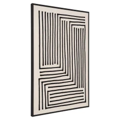 House Nordic Wanddecoratie Canvas Lipari C MDF Zwart/Beige