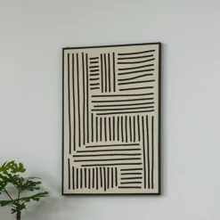 House Nordic Wanddecoratie Canvas Lipari A MDF Zwart/Beige