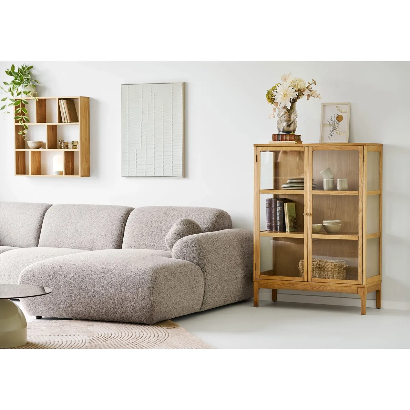 House Nordic Wanddecoratie Ena Beige 60x80cm