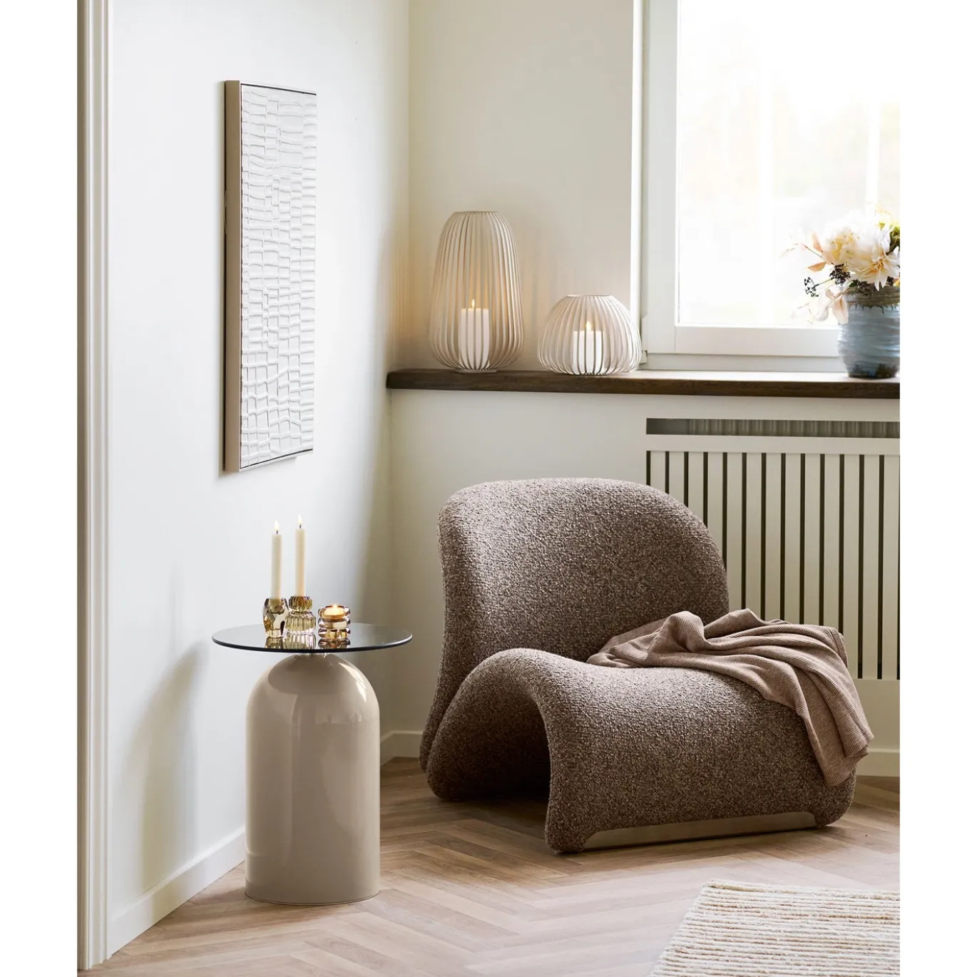 House Nordic Wanddecoratie Ena Beige 60x80cm