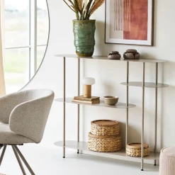 House Nordic Wandkast Rieti 4-Planken Metaal Zand