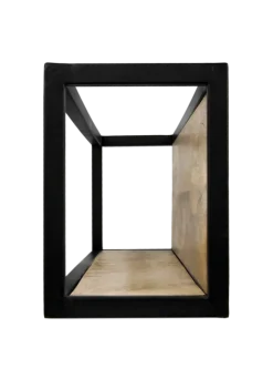 HSM Collection Wandbox Levels 75x25cm Mangohout/Ijzer