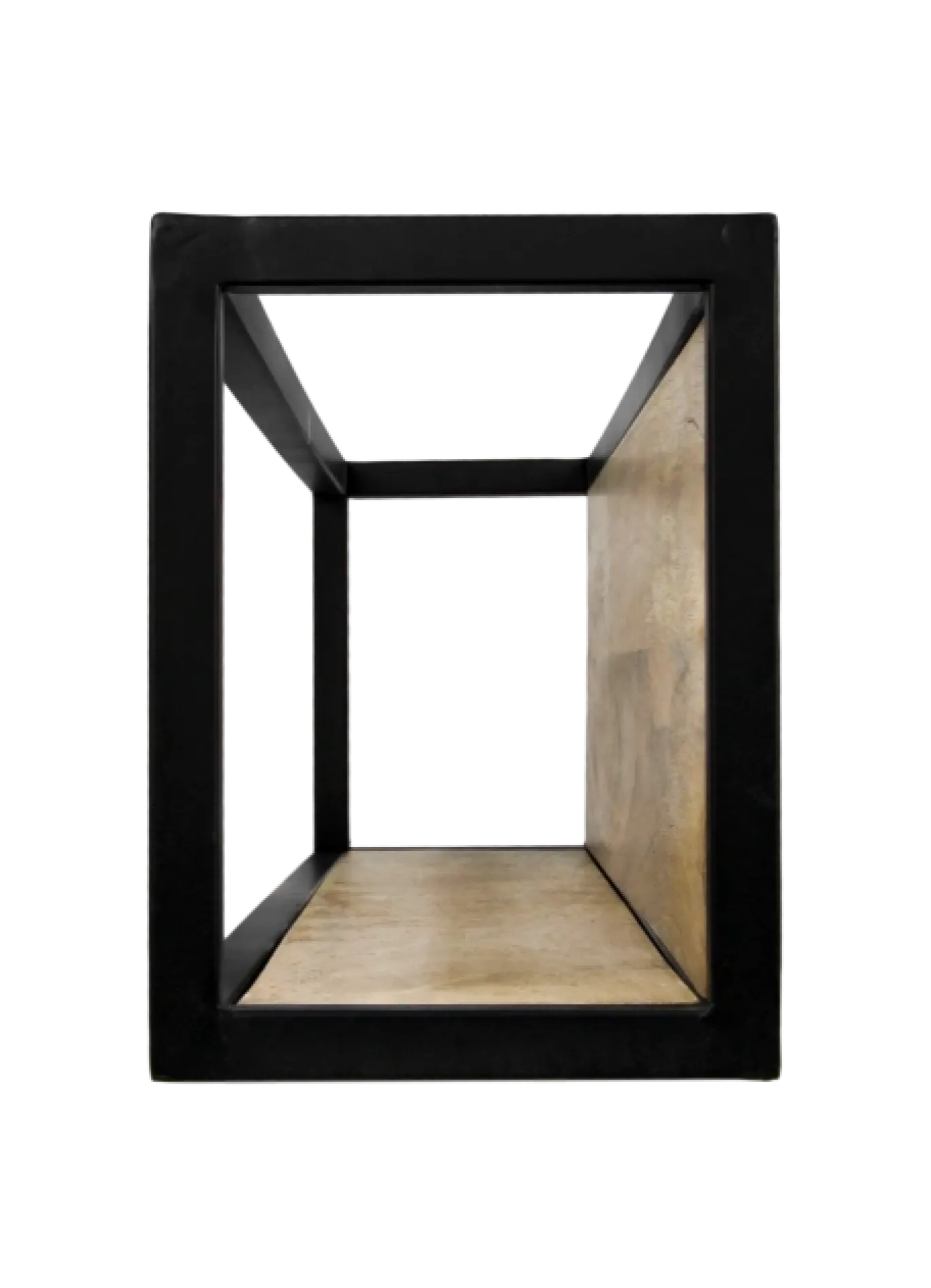 HSM Collection Wandbox Levels 75x25cm Mangohout/Ijzer