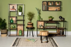 HSM Collection Wandbox Levels 75x25cm Mangohout/Ijzer