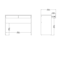 Kantoorbureau Function Plus Jackson Hickory 2-lades - Giga Living
