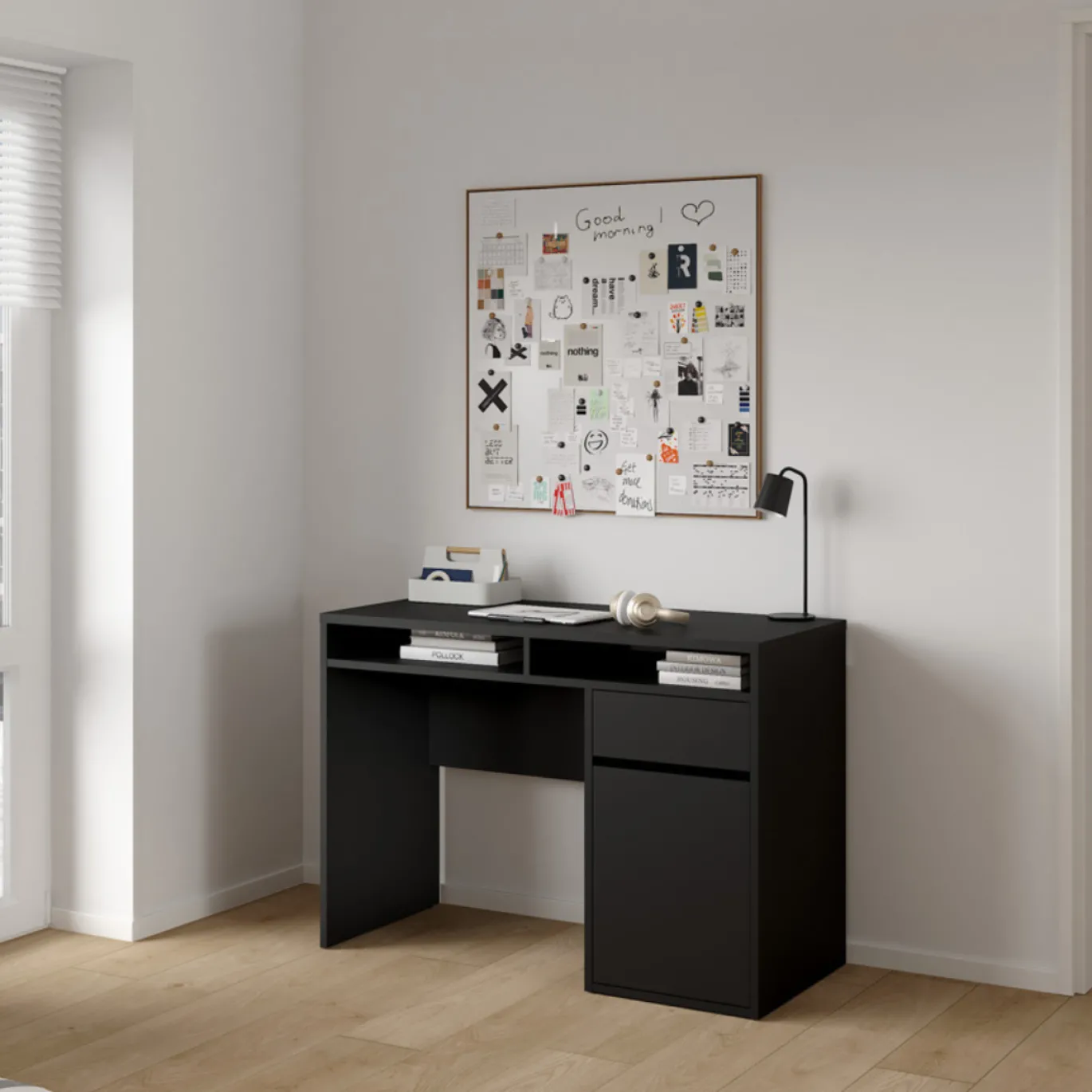 Kantoorbureau Function Plus Mat Zwart - Giga Living