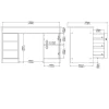 Kantoorbureau Function Plus Wit Jackson Hickory - Giga Living
