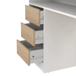 Kantoorbureau Function Plus Wit Jackson Hickory - Giga Living