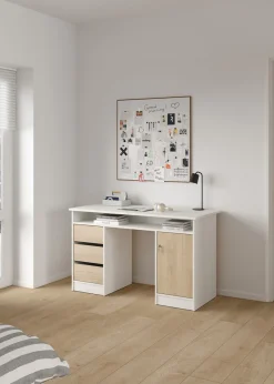 Kantoorbureau Function Plus Wit Jackson Hickory - Giga Living