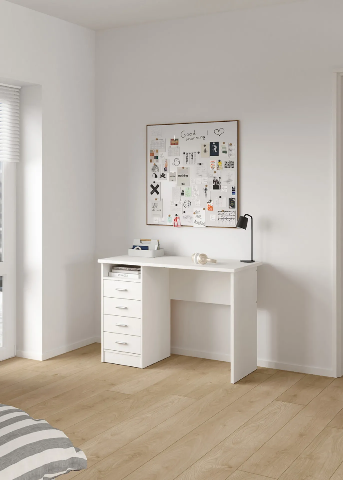 Kantoorbureau Function Plus Wit 4-lades - Giga Living