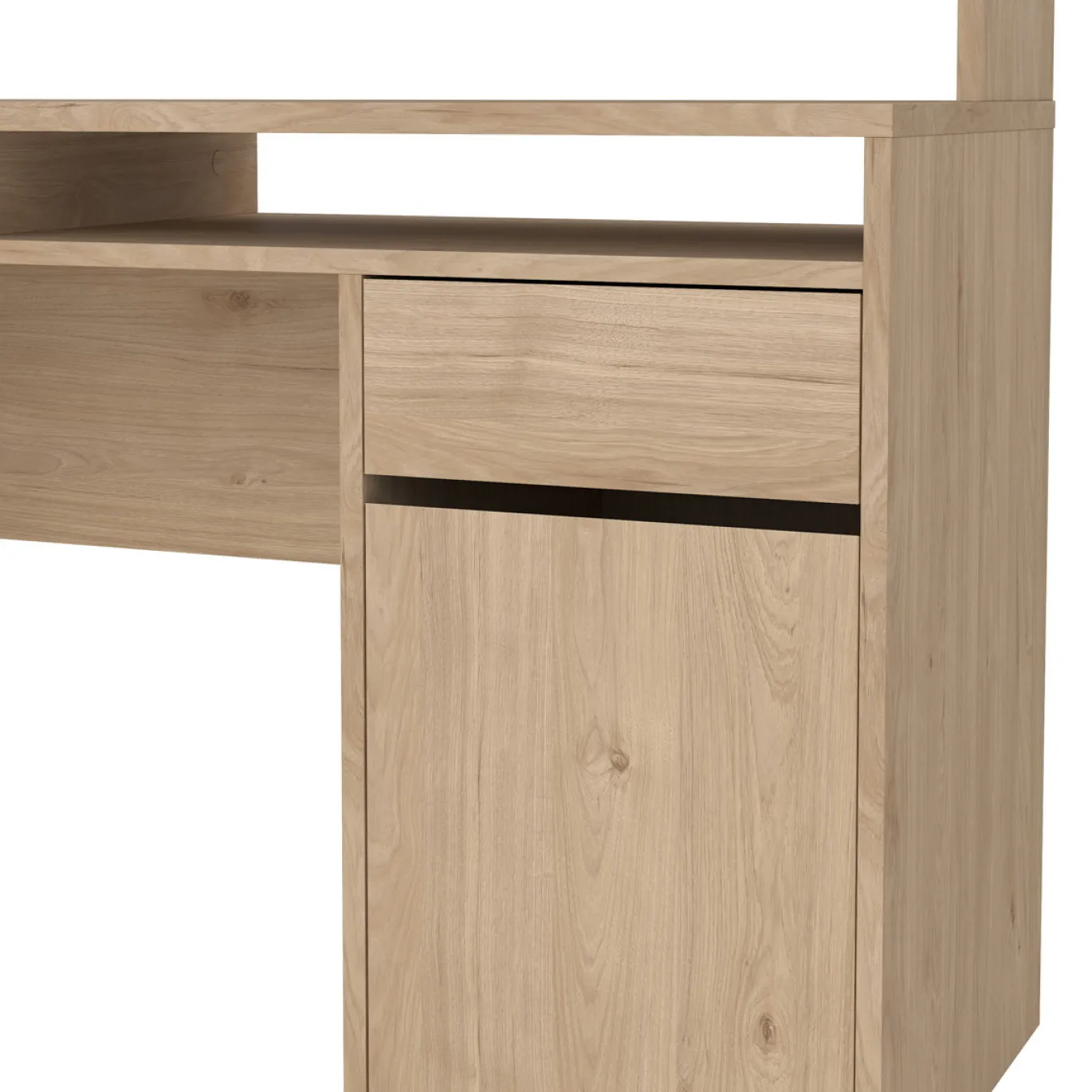 Kantoorbureau Function Plus Jackson Hickory Met Bovenkast - Giga Living