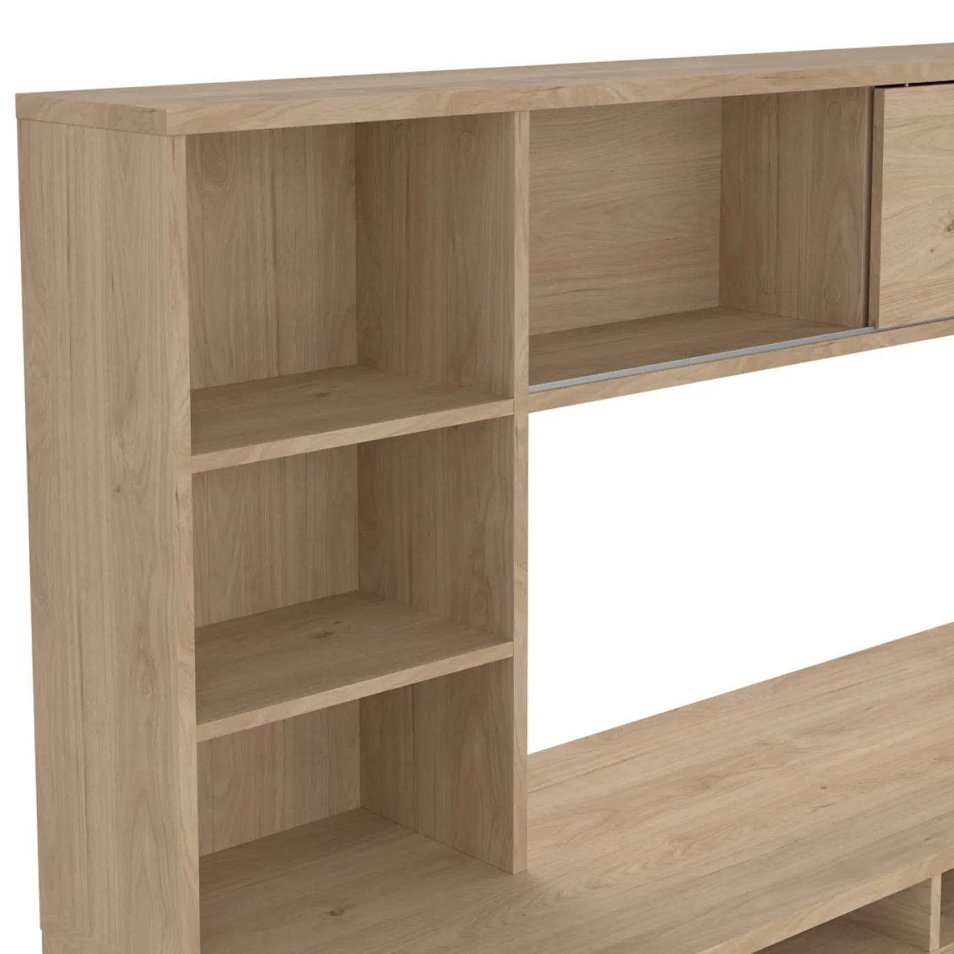 Kantoorbureau Function Plus Jackson Hickory Met Bovenkast - Giga Living