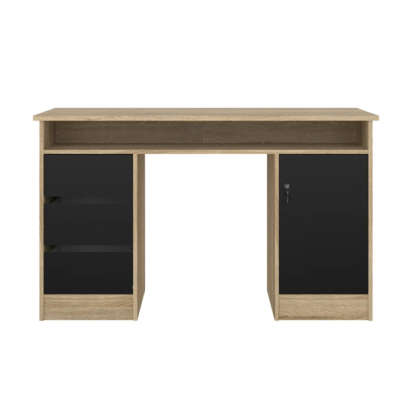 Kantoorbureau Function Plus Zwart/Naturel - Giga Living