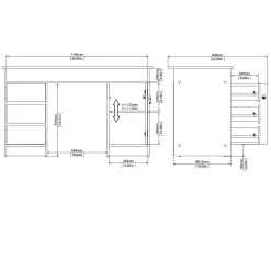 Kantoorbureau Function Plus Zwart/Naturel - Giga Living