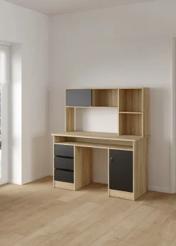 Kantoorbureau Function Plus Zwart/Naturel - Giga Living