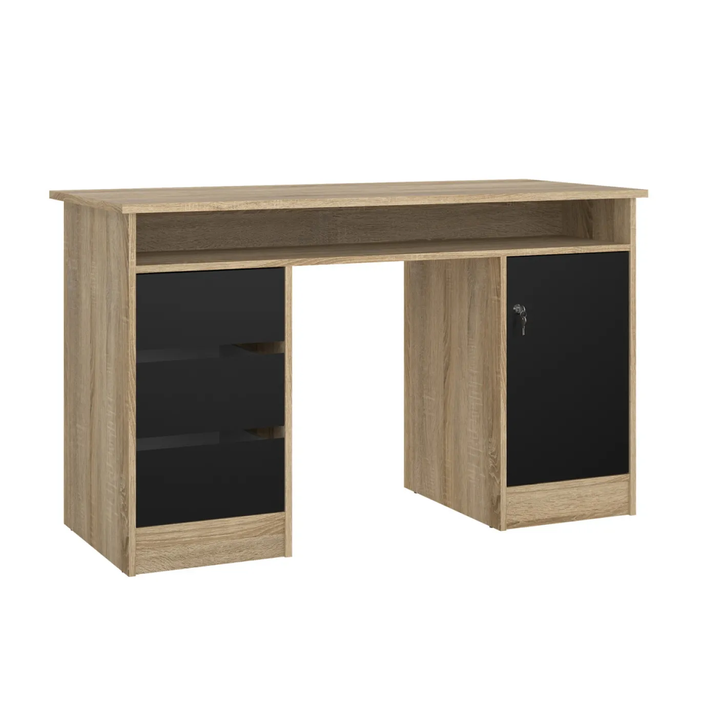 Kantoorbureau Function Plus Zwart/Naturel - Giga Living