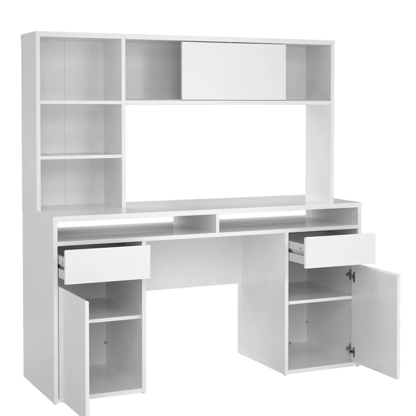 Kantoorbureau Function Plus Wit Hoogglans - Giga Living