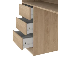 Kantoorbureau Function Plus Jackson Hickory Dicht + 3-lades - Giga Living