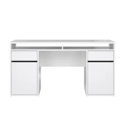 Kantoorbureau Function Plus Wit Hoogglans Dicht + 2-lades - Giga Living