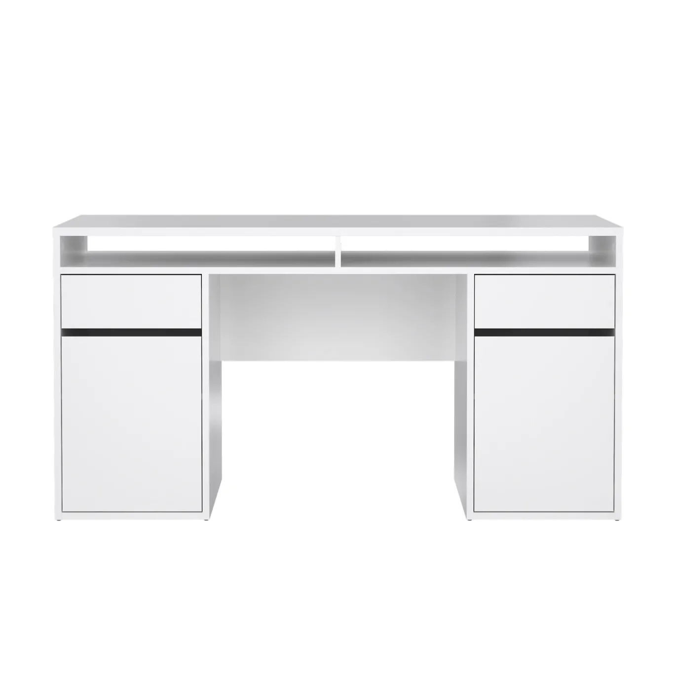 Kantoorbureau Function Plus Wit Hoogglans Dicht + 2-lades - Giga Living