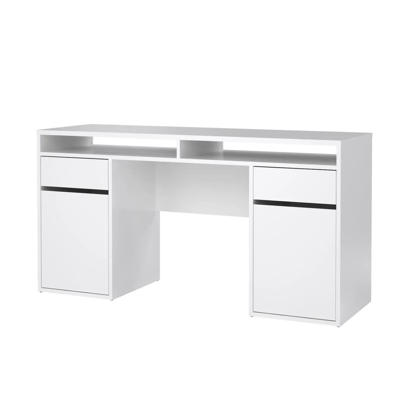 Kantoorbureau Function Plus Wit Hoogglans Dicht + 2-lades - Giga Living