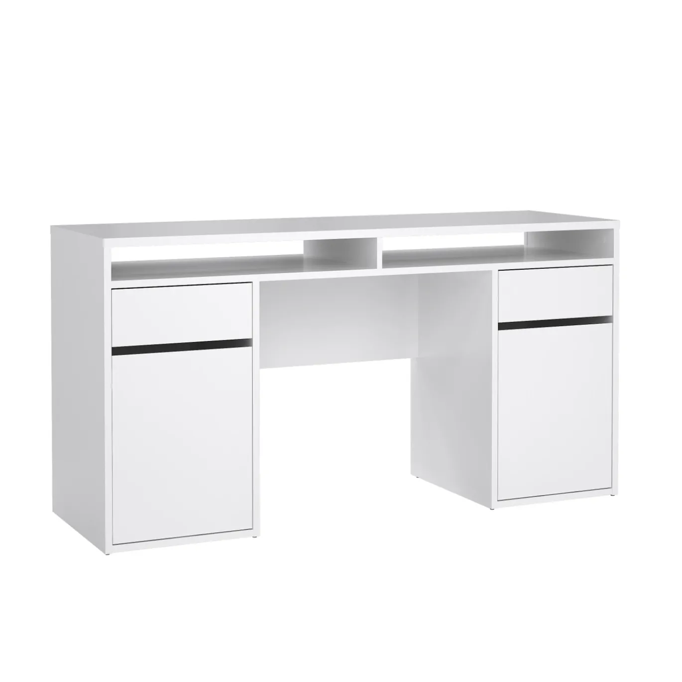 Kantoorbureau Function Plus Wit Hoogglans Dicht + 2-lades - Giga Living