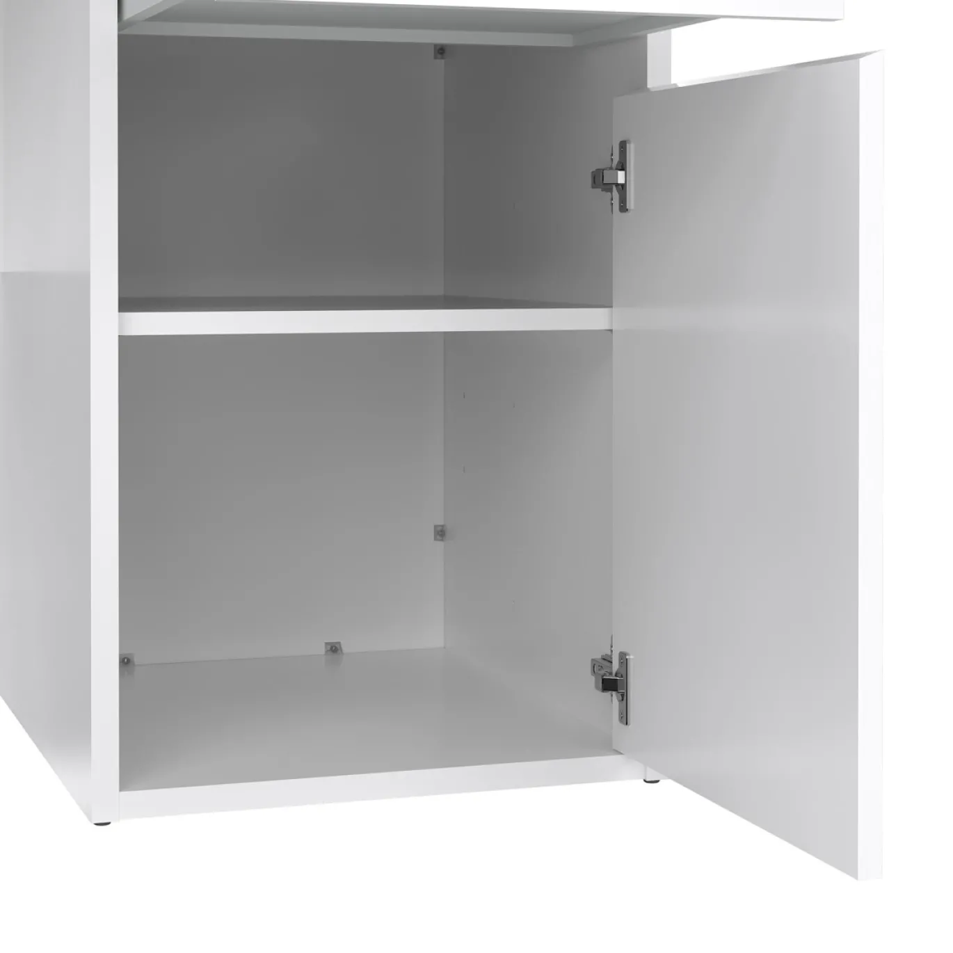 Kantoorbureau Function Plus Wit Hoogglans Dicht + 2-lades - Giga Living