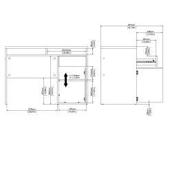Kantoorbureau Function Plus Jackson Hickory 110cm - Giga Living