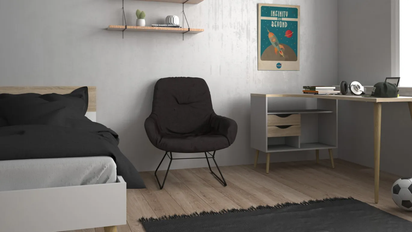 Kantoorbureau Oslo Wit/Naturel - Giga Living