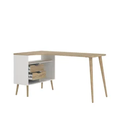 Kantoorbureau Oslo Wit/Naturel - Giga Living