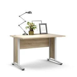 Kantoorbureau Prima Wit/Naturel 120x80cm - Giga Living