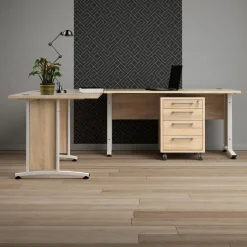 Kantoorbureau Prima Wit/Naturel 230x200cm - Giga Living