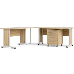 Kantoorbureau Prima Wit/Naturel 230x200cm - Giga Living