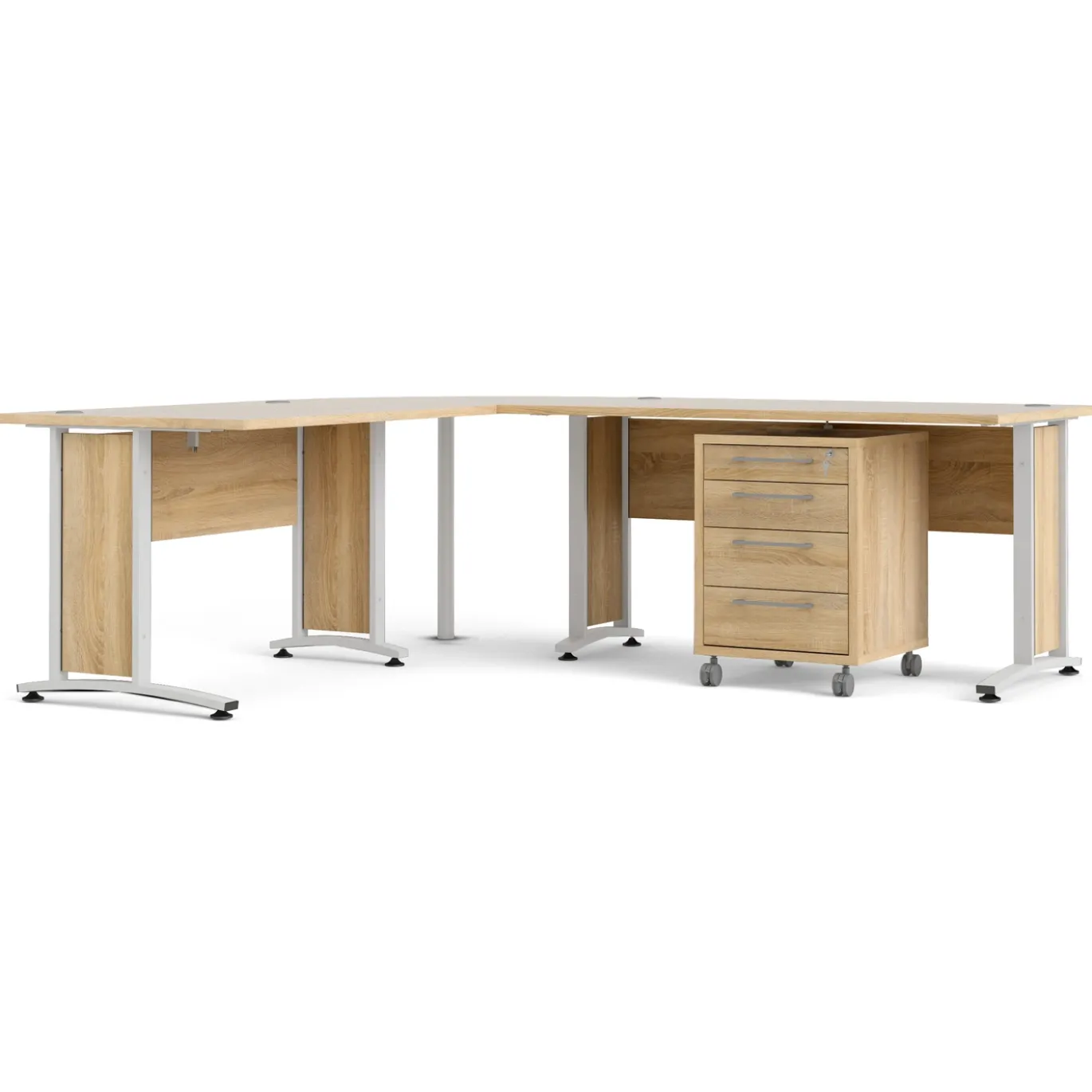 Kantoorbureau Prima Wit/Naturel 230x200cm - Giga Living