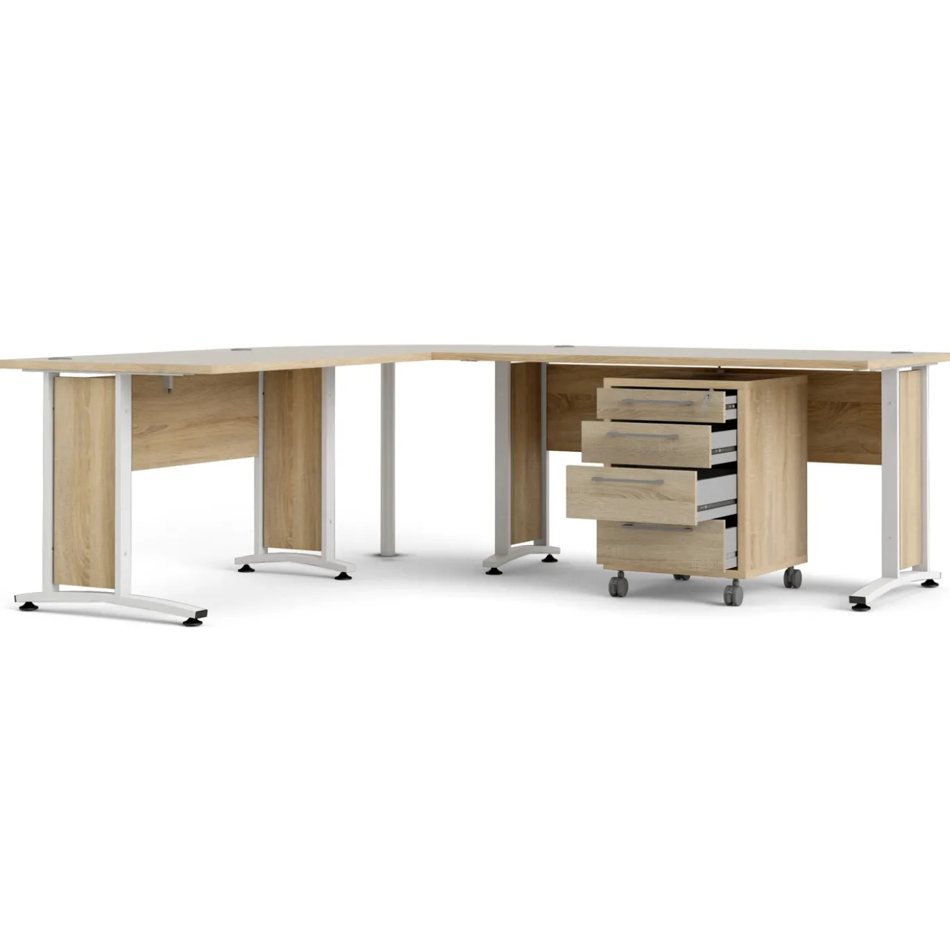 Kantoorbureau Prima Wit/Naturel 230x200cm - Giga Living