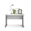 Kantoorbureau Prima Wit Zilvergrijs Staal 120x80cm - Giga Living