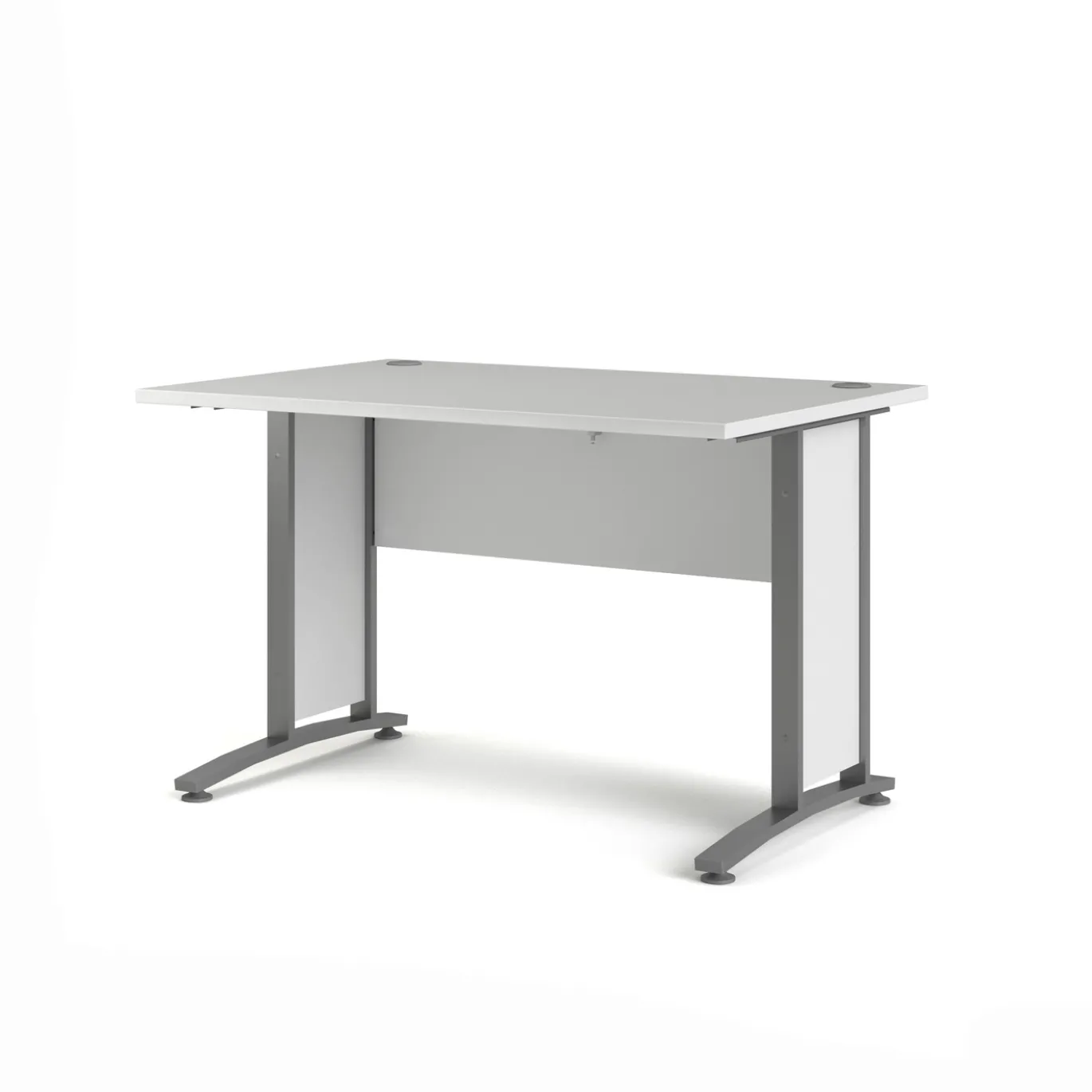 Kantoorbureau Prima Wit Zilvergrijs Staal 120x80cm - Giga Living