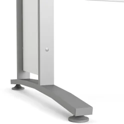 Kantoorbureau Prima Wit Zilvergrijs Staal 120x80cm - Giga Living