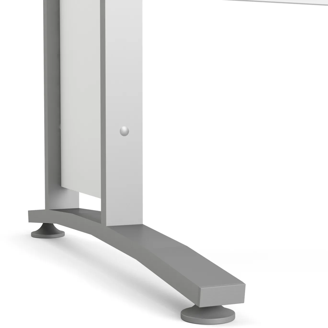 Kantoorbureau Prima Wit Zilvergrijs Staal 120x80cm - Giga Living