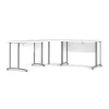 Kantoorbureau Prima Wit Zilvergrijs Staal 200x200cm - Giga Living