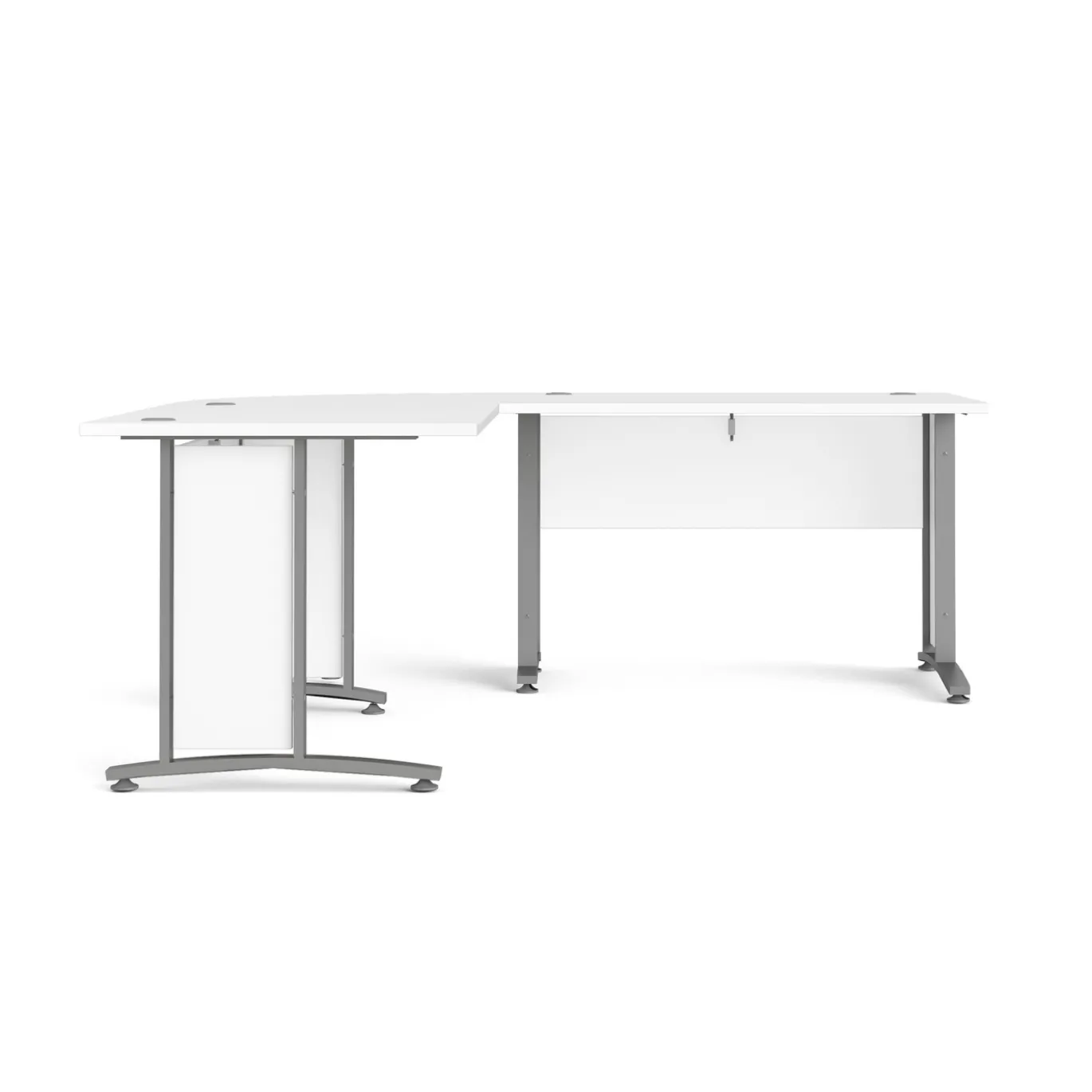Kantoorbureau Prima Wit Zilvergrijs Staal 200x200cm - Giga Living