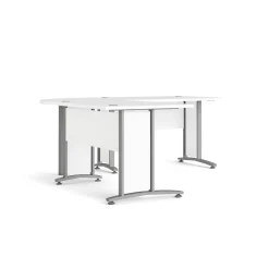 Kantoorbureau Prima Wit Zilvergrijs Staal 200x200cm - Giga Living