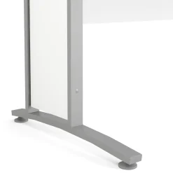 Kantoorbureau Prima Wit Zilvergrijs Staal 150x80cm - Giga Living