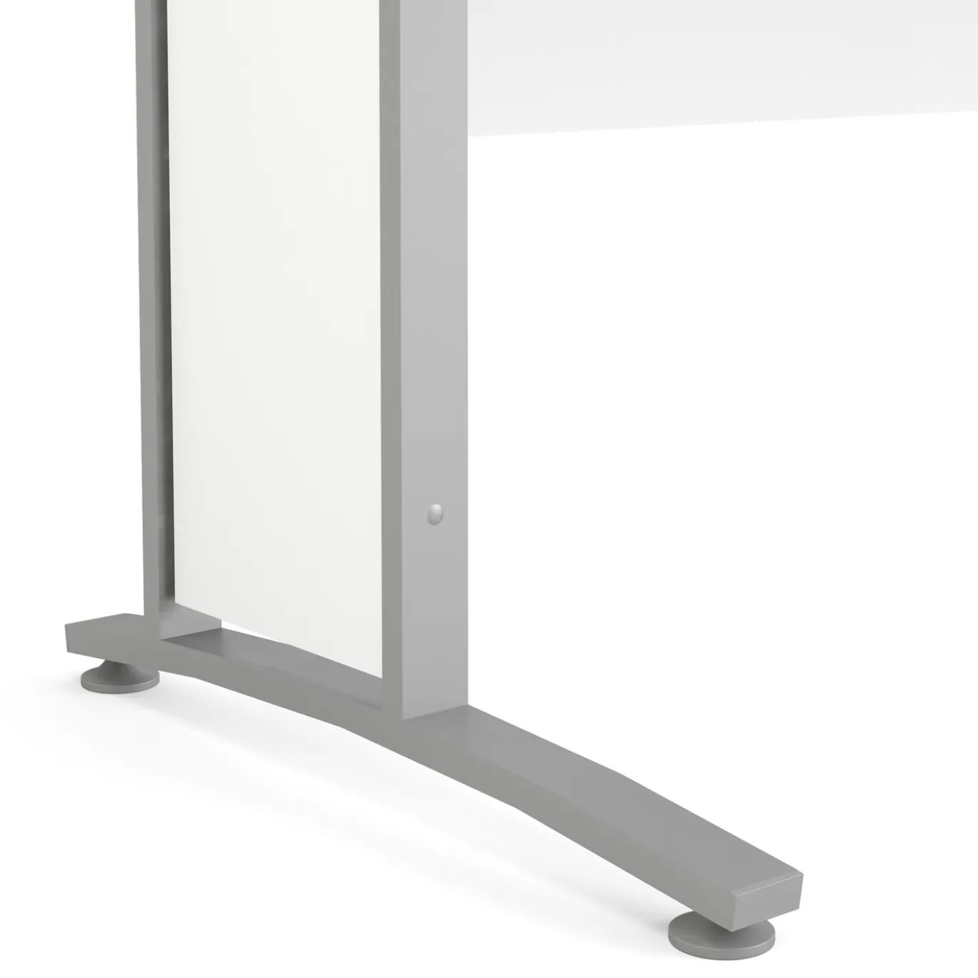 Kantoorbureau Prima Wit Zilvergrijs Staal 150x80cm - Giga Living