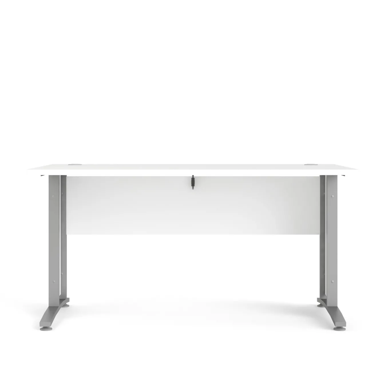 Kantoorbureau Prima Wit Zilvergrijs Staal 150x80cm - Giga Living