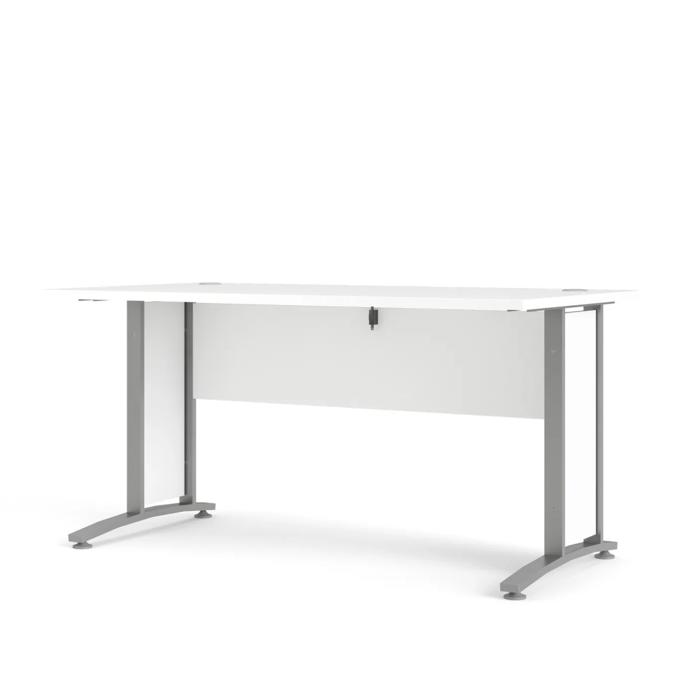 Kantoorbureau Prima Wit Zilvergrijs Staal 150x80cm - Giga Living