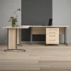 Kantoorbureau Prima Zilvergrijs Staal Naturel 230x200cm - Giga Living