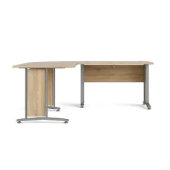 Kantoorbureau Prima Zilvergrijs Staal Naturel 200x200cm - Giga Living