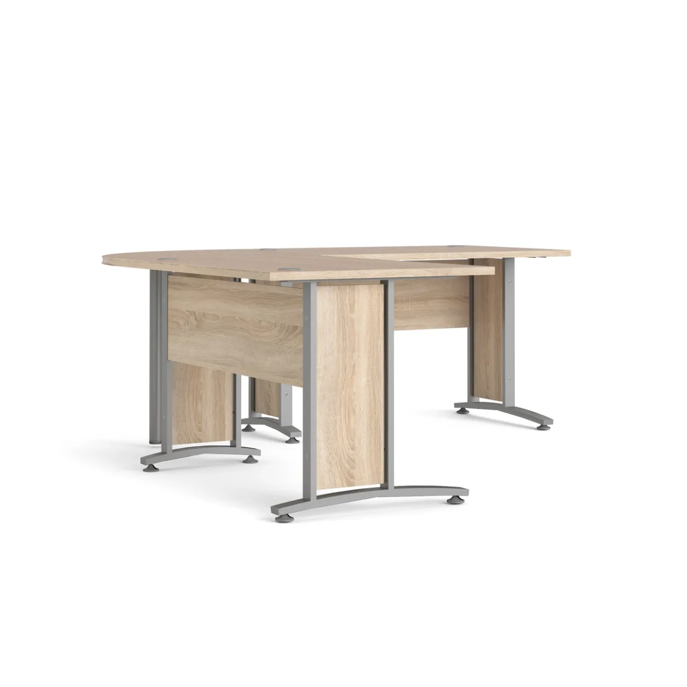 Kantoorbureau Prima Zilvergrijs Staal Naturel 200x200cm - Giga Living